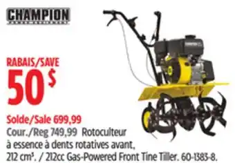 Canadian Tire CHAMPION 212cc Gas-Powered Front Tine Tiller offer