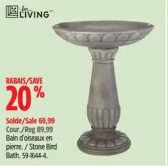 Canadian Tire Stone Bird Bath offer