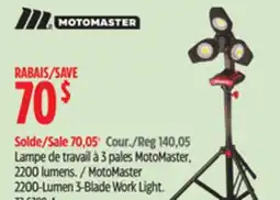 Canadian Tire MotoMaster 2200-Lumen 3-Blade Work Light offer