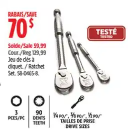 Canadian Tire Ratchet Set offer