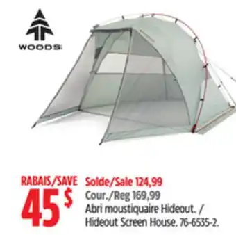 Canadian Tire Hideout Screen House offer