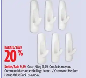 Canadian Tire Command Medium Hooks Value Pack offer