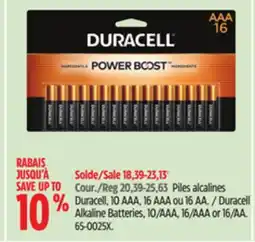 Canadian Tire Duracell Alkaline Batteries offer