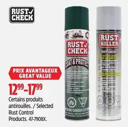 Canadian Tire Rust-check-rust selected XControl Products offer