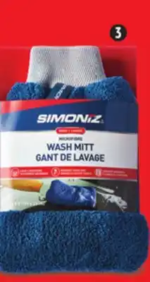 Canadian Tire Simoniz Microfibre Wash Mitt or 3-Pk Glass Towels offer