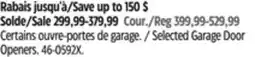 Canadian Tire Chamberlain Selected Garage Door Openers offer