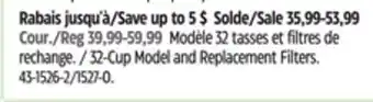 Canadian Tire 32-Cup Model and Replacement Filters offer