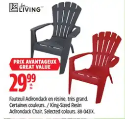 Canadian Tire For Living King-Sized Resin Adirondack Chair offer