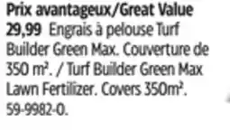 Canadian Tire Turf Builder Green Max Lawn Fertilizer offer