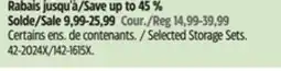 Canadian Tire Anchor Selected Storage Sets offer