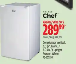 Canadian Tire MASTERCHEF 3.0 Cu-Ft Upright Freezer, White offer