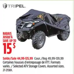 Canadian Tire Tripel Selected ATV Storage Covers offer