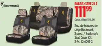 Canadian Tire Browning Buckmark Seat Cover Kit, 3-Pc offer