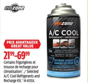 Canadian Tire Emzone A/C Cool Refrigerants and Recharge Kit.† offer