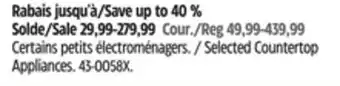 Canadian Tire Heritage The Rock Selected Countertop Appliances offer