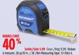 Canadian Tire Mastercraft 26´/8m Measuring Tape offer
