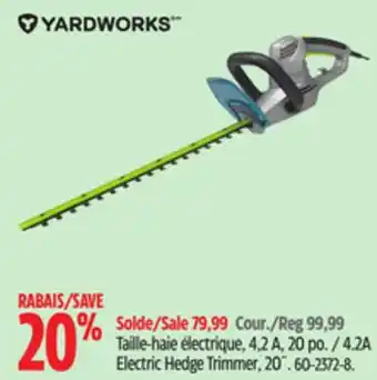 Canadian Tire YARDWORKS 4.2A Electric Hedge Trimmer, 20˝ offer