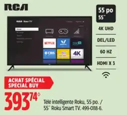 Canadian Tire RCA 55˝ Roku Smart TV offer