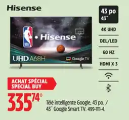 Canadian Tire Hisense 43˝ Google Smart TV offer