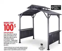Canadian Tire CANVAS Skyline Steel & Aluminum Frame Hard-Top Grill Gazebo offer
