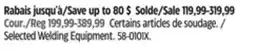 Canadian Tire Lincoln Selected Welding Equipment offer