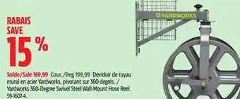 Canadian Tire Yardworks 360-Degree Swivel Steel Wall-Mount Hose Reel offer