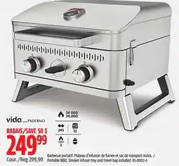 Canadian Tire Vida-by-paderno Portable BBQ Smoker infuser tray and travel bag included offer