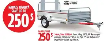 Canadian Tire Stirling 5 x 7´ Galvalume Plus Utility Trailer offer