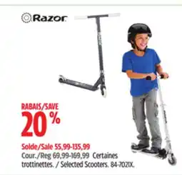 Canadian Tire Razor Selected Scooters offer