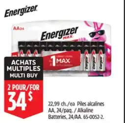Canadian Tire Energizer Alkaline Batteries offer