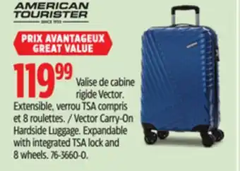 Canadian Tire American Tourister Vector Carry-On Hardside Luggage offer