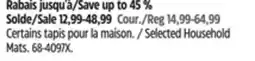 Canadian Tire For Living Selected Household Mats offer