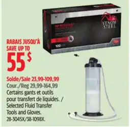 Canadian Tire Motomaster Selected Fluid Transfer Tools and Gloves offer