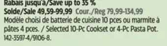 Canadian Tire Selected 10-Pc Cookset or 4-Pc Pasta Pot offer