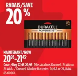 Canadian Tire Duracell Alkaline Batteries offer