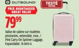 Canadian Tire Pink Carry-On Spinner Luggage offer
