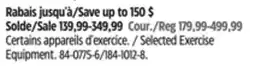 Canadian Tire Cap-Barbell Selected Exercise Equipment offer