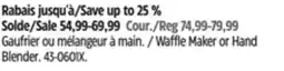 Canadian Tire Cuisinart Waffle Maker or Hand Blender offer
