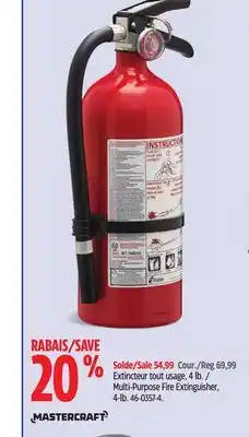Canadian Tire MASTERCRAFT Multi-Purpose Fire Extinguisher offer