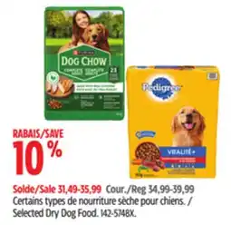 Canadian Tire Pedigree Selected Dry Dog Food offer