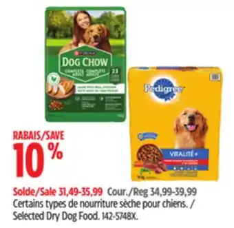 Canadian Tire Pedigree Selected Dry Dog Food offer