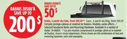 Canadian Tire Selected Headache Racks and Mounting Hardware offer