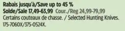 Canadian Tire Outdoor Edge Selected Hunting Knives offer