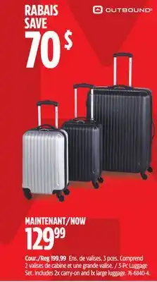 Canadian Tire Outbound Includes 2x carry-on and 1x large luggage offer