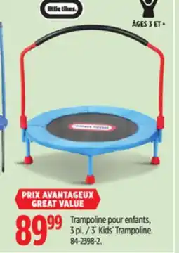Canadian Tire Little-tikes 3´ Kids' Trampoline offer