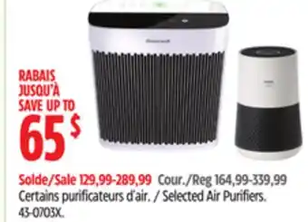 Canadian Tire Selected Air Purifiers offer