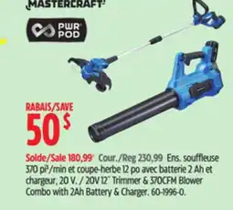 Canadian Tire Mastercraft 20V 12 Trimmer & 370CFM Blower offer