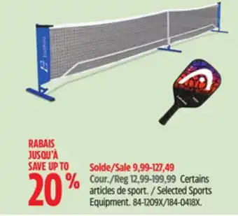 Canadian Tire Selected Sports Equipment offer