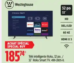 Canadian Tire Westinghouse 32˝ Roku Smart TV offer