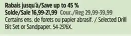 Canadian Tire MASTERCRAFT Selected Drill Bit Set or Sandpaper offer